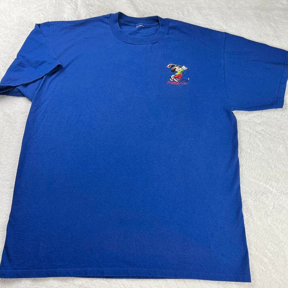 Disney Florida embroidered Mickey Mouse golf Vintage T-shirt men’s size XL Blue